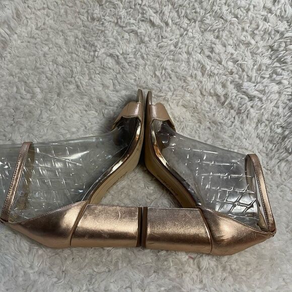 Sam Edelman Odile leather Rose gold Block Heels ankle strap Sandals size 10M - Picture 6 of 13